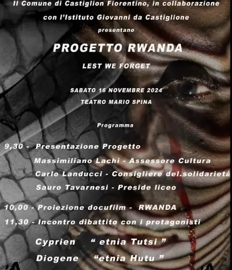 “Progetto Rwanda - lest we forget” per ricordare il genocidio in Ruanda del 1994