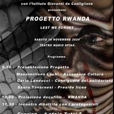 “Progetto Rwanda - lest we forget” per ricordare il genocidio in Ruanda del 1994