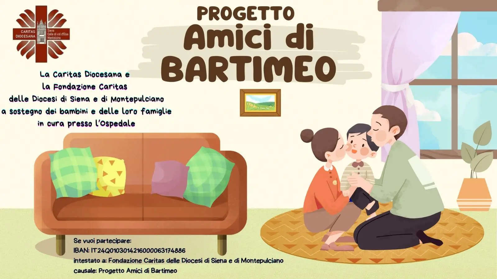 Diventa anche tu un Amico di Bartimeo. Al fianco delle famiglie con bambini malati