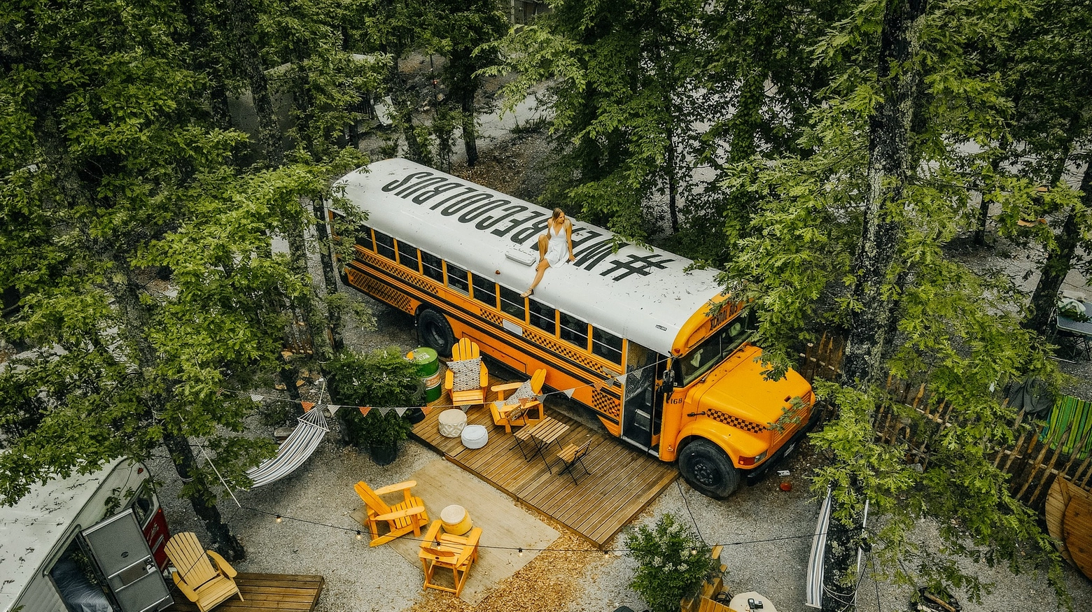 Alloggio ricavato da un bus americano