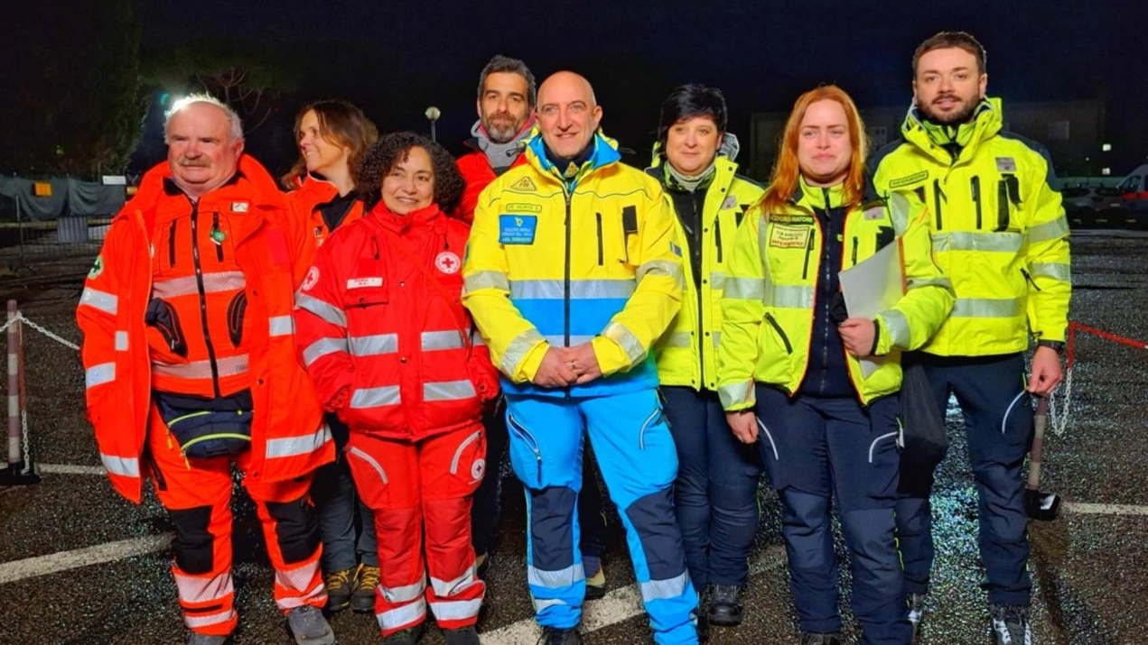 Il team che ha partecipato all'evacuazione medica