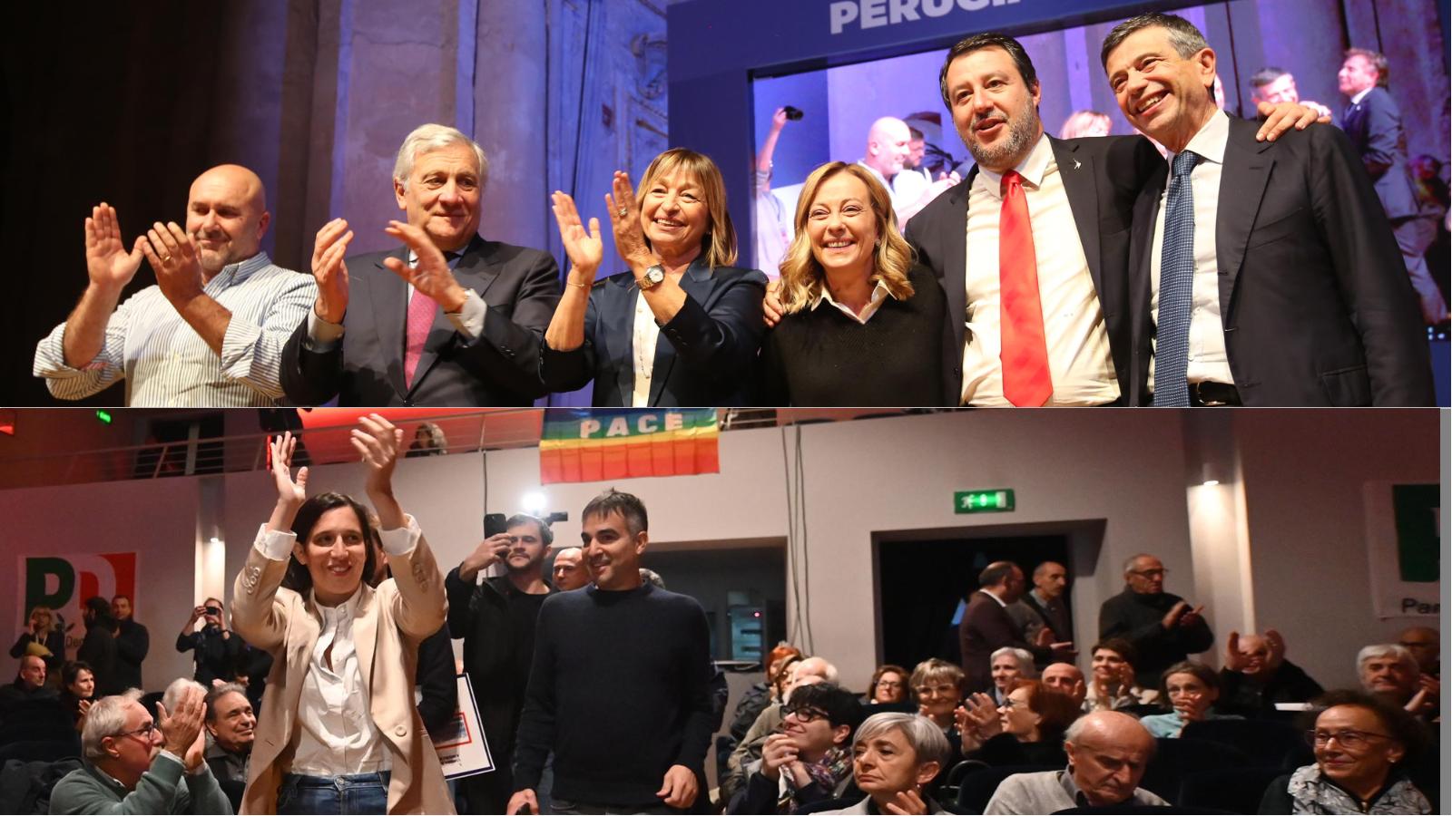 Elezioni regionali in Umbria, il duello Tesei Proietti: leader nazionali in campo per la chiusura della campagna