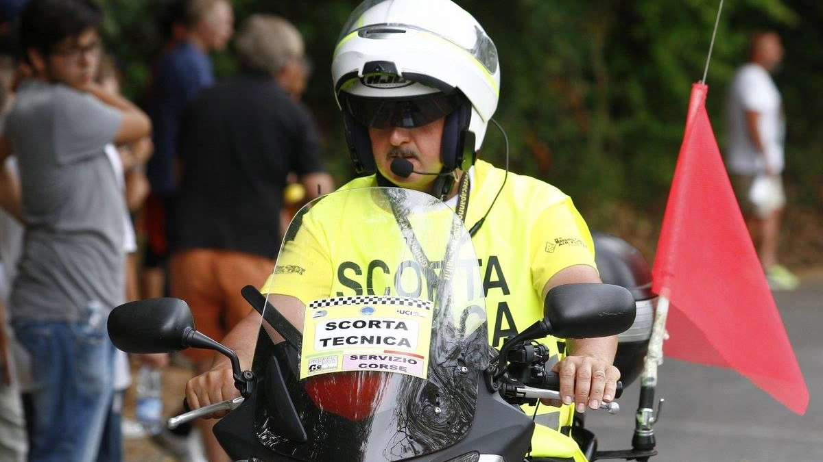 Il presidente Stefano Casalini in servizio