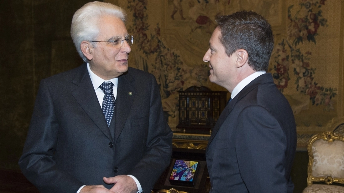 Andrea Ceccherini col presidente della Repubblica Sergio Mattarella 