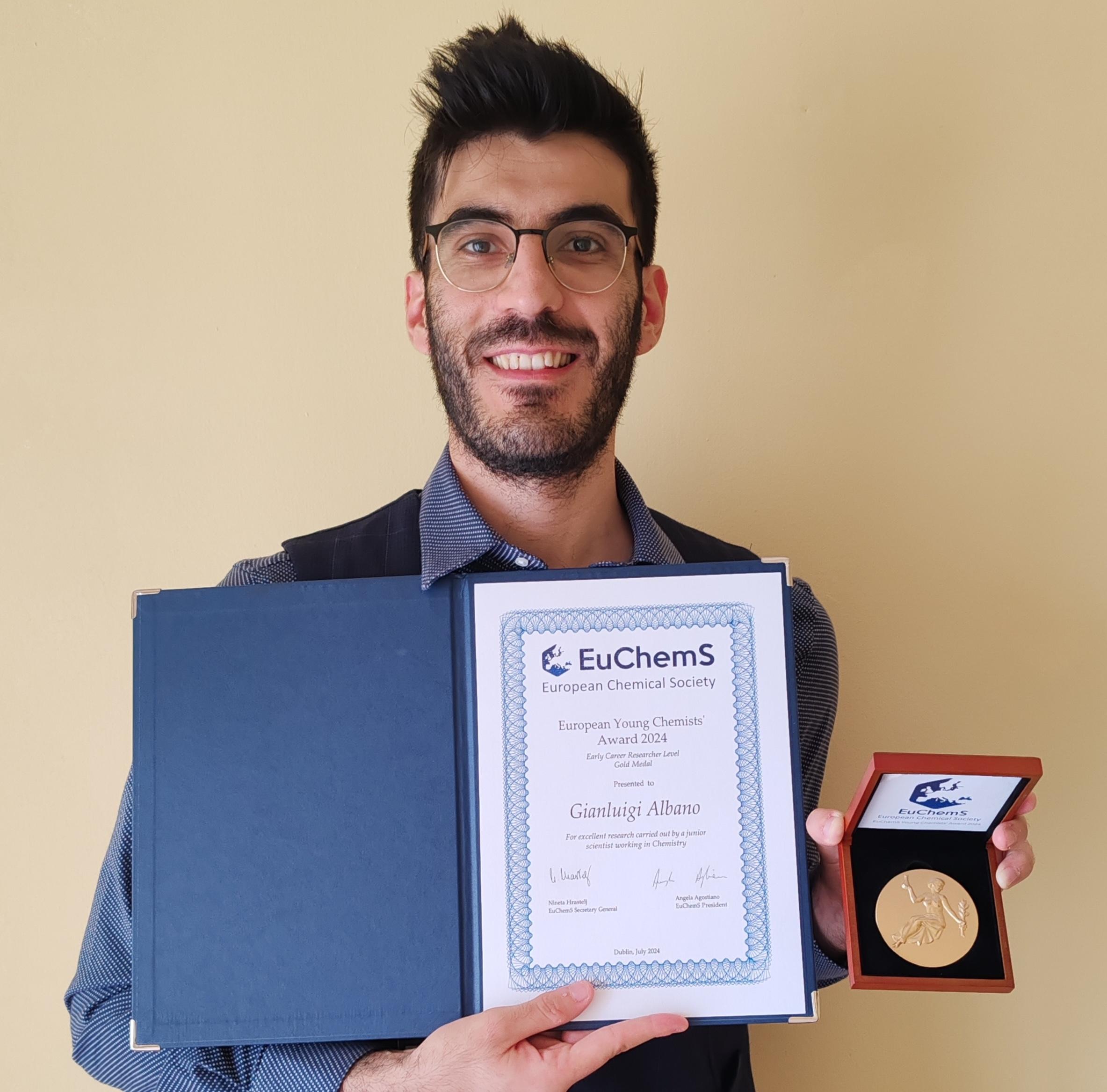 Università: a Gianluigi Albano la European Young Chemist’s Award 2024 Gold Medal