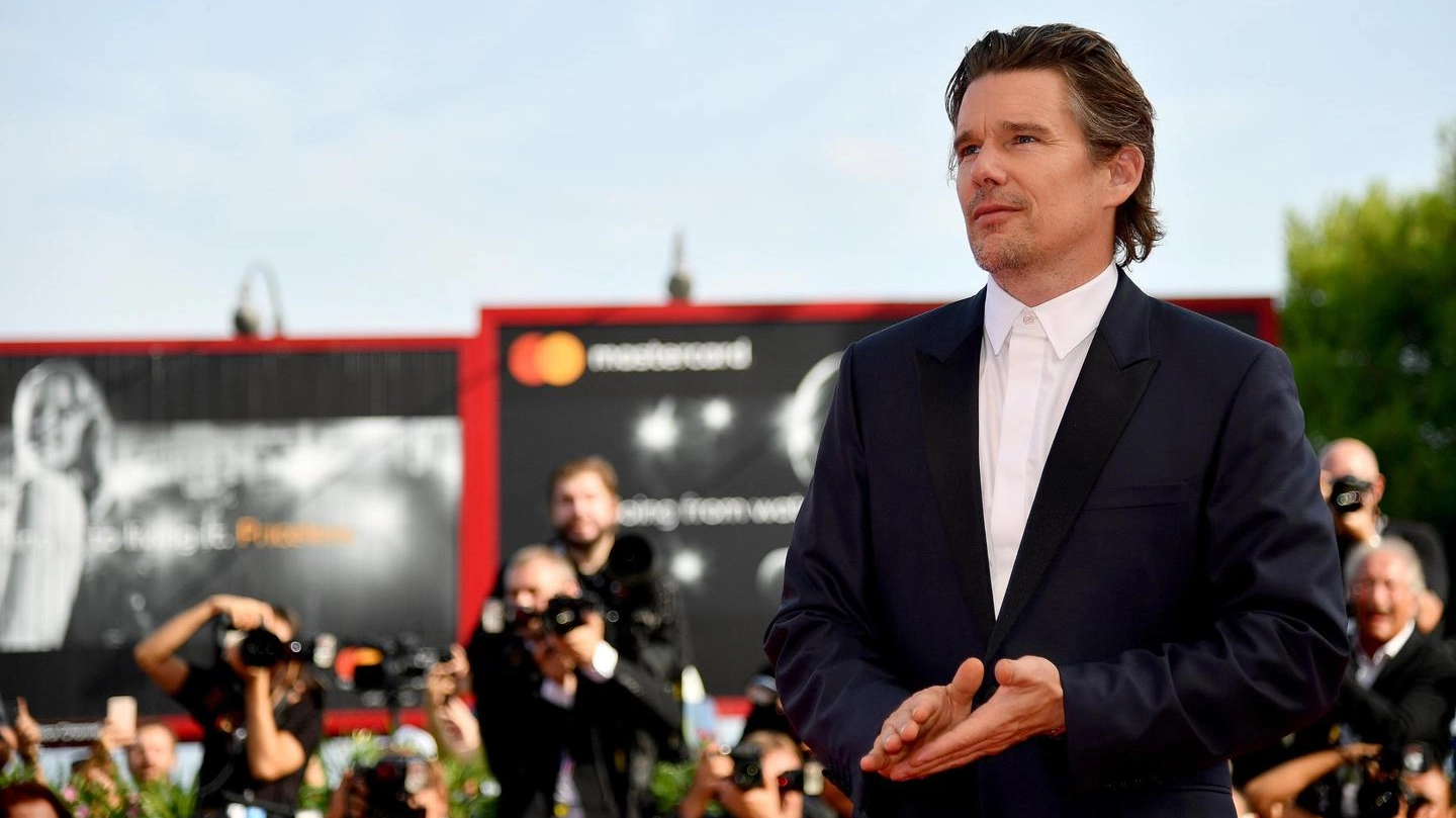 Ethan Hawke alla Mostra del cinema di Venezia (Foto Ansa)