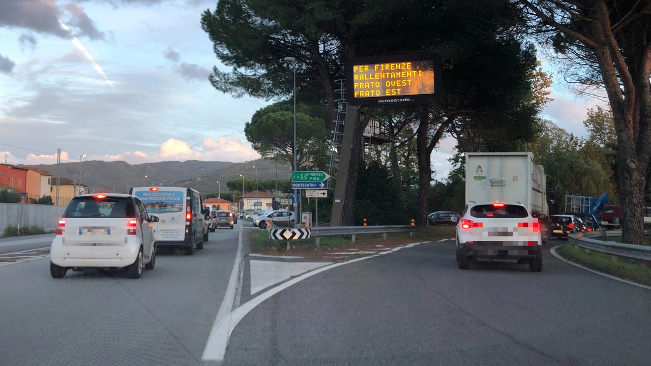 La zona dello svincolo autostradale della A11 al casello di Montecatini Terme