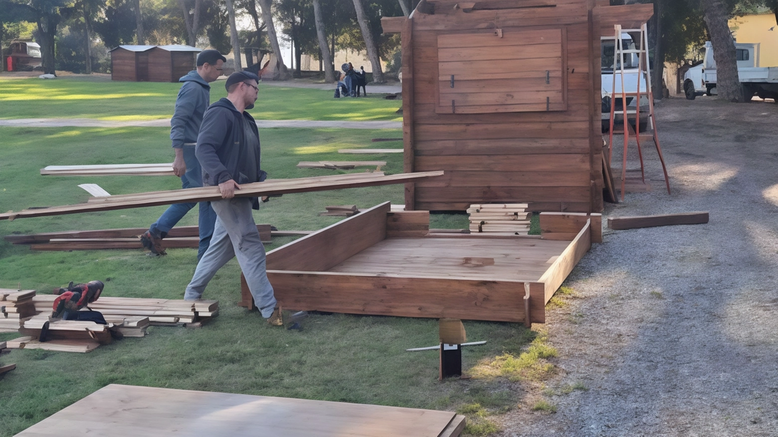 Prende corpo la città straordinaria che accende la fine dell’anno: arrivata già la Chimera. Quasi completato l’allestimento delle luminarie. Da lunedì il cantiere tirolese in piazza Grande. .