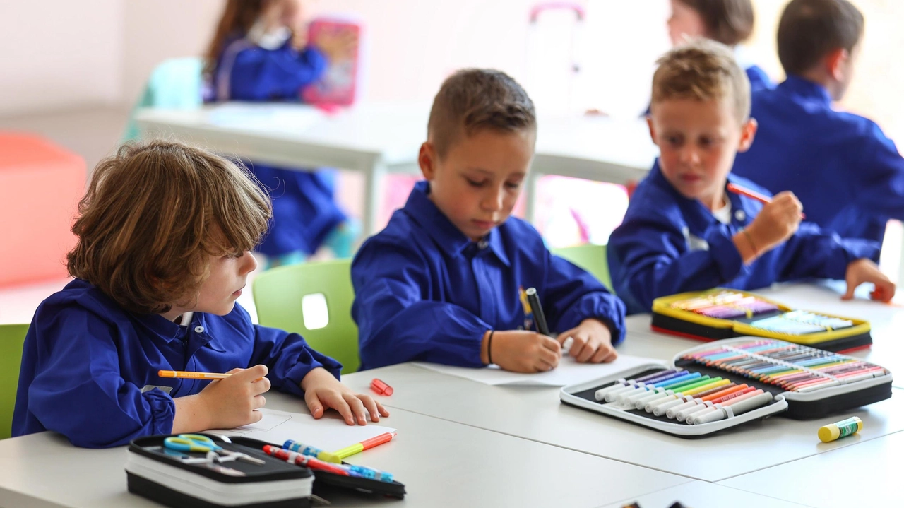 Un momento dell’inaugurazione della ’nuova’ scuola primaria Carrucci lo scorso settembre. In basso, l’assessore alla Scuola e all’infanzia di Empoli, Maria Grazia Pasqualetti (Gasperini/ FotoGermogli