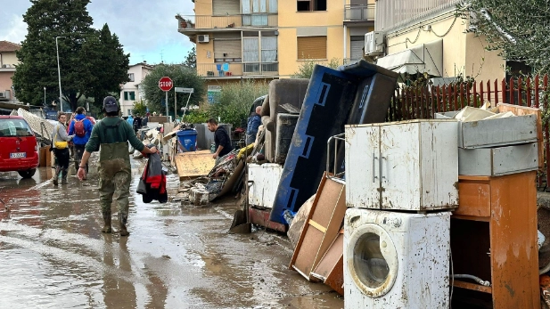 Danni da maltempo in Toscana in una delle alluvioni che hanno caratterizzato gli ultimi anni