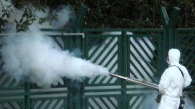 Un intervento preventivo di disinfestazione dopo un caso di febbre Dengue per evitare la diffusione del virus (foto di repertorio)