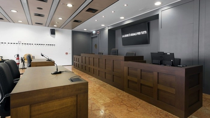 Un'aula di tribunale (Foto Ansa)