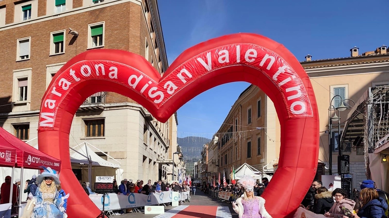 Il traguardo della Maratona di San Valentino 2025