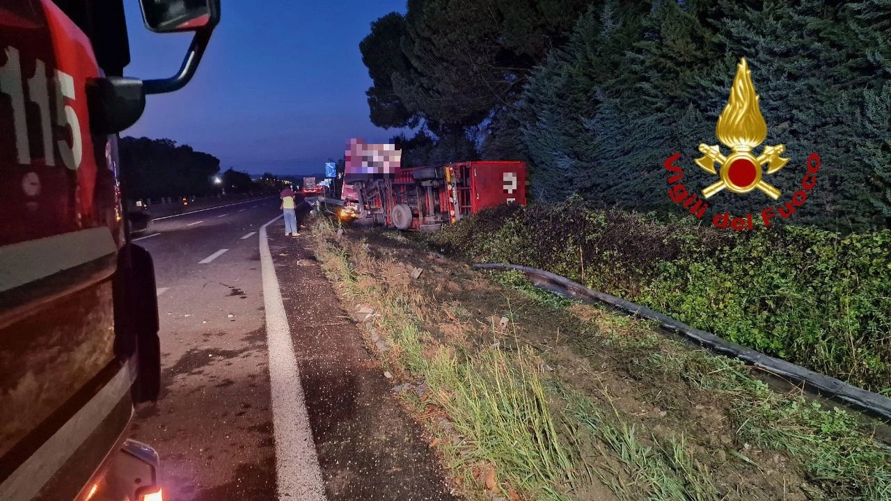 L’incidente stradale allo svincolo di Torgiano-San Martino in Campo