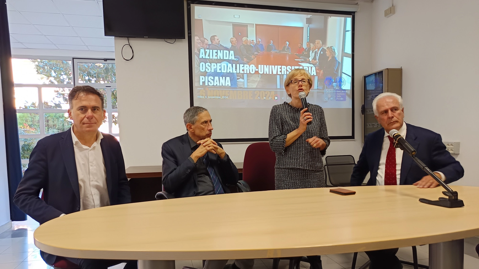 L'inaugurazione di macchinari a Cisanello