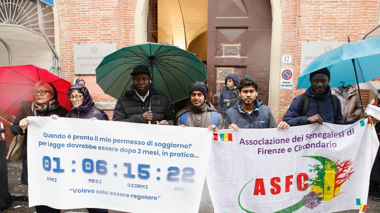 La manifestazione di ieri mattina in via della Fortezza