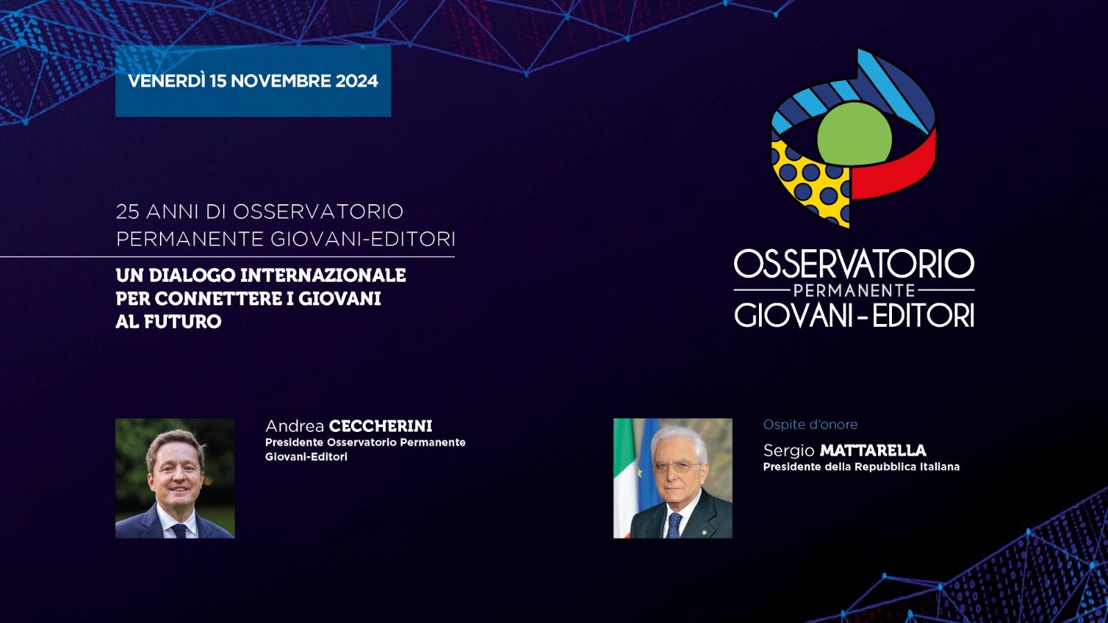 Andrea Ceccherini e Osservatorio Giovani Editori, l’incontro con il presidente Mattarella