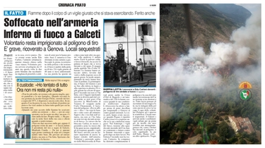 Inferno al poligono di Galceti, il terribile precedente: 18 anni fa un altro incendio fatale