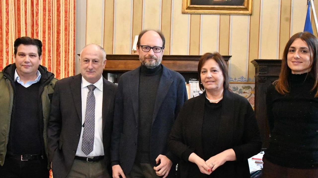 Da sinistra Tenerani, Lorenzetti, Amorese, Tongiani e Bugliani (. foto Nizza