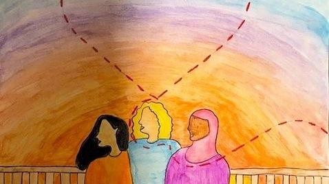 Il ricamo dedicato alle tante donne vittime di violenza: il disegno degli studenti