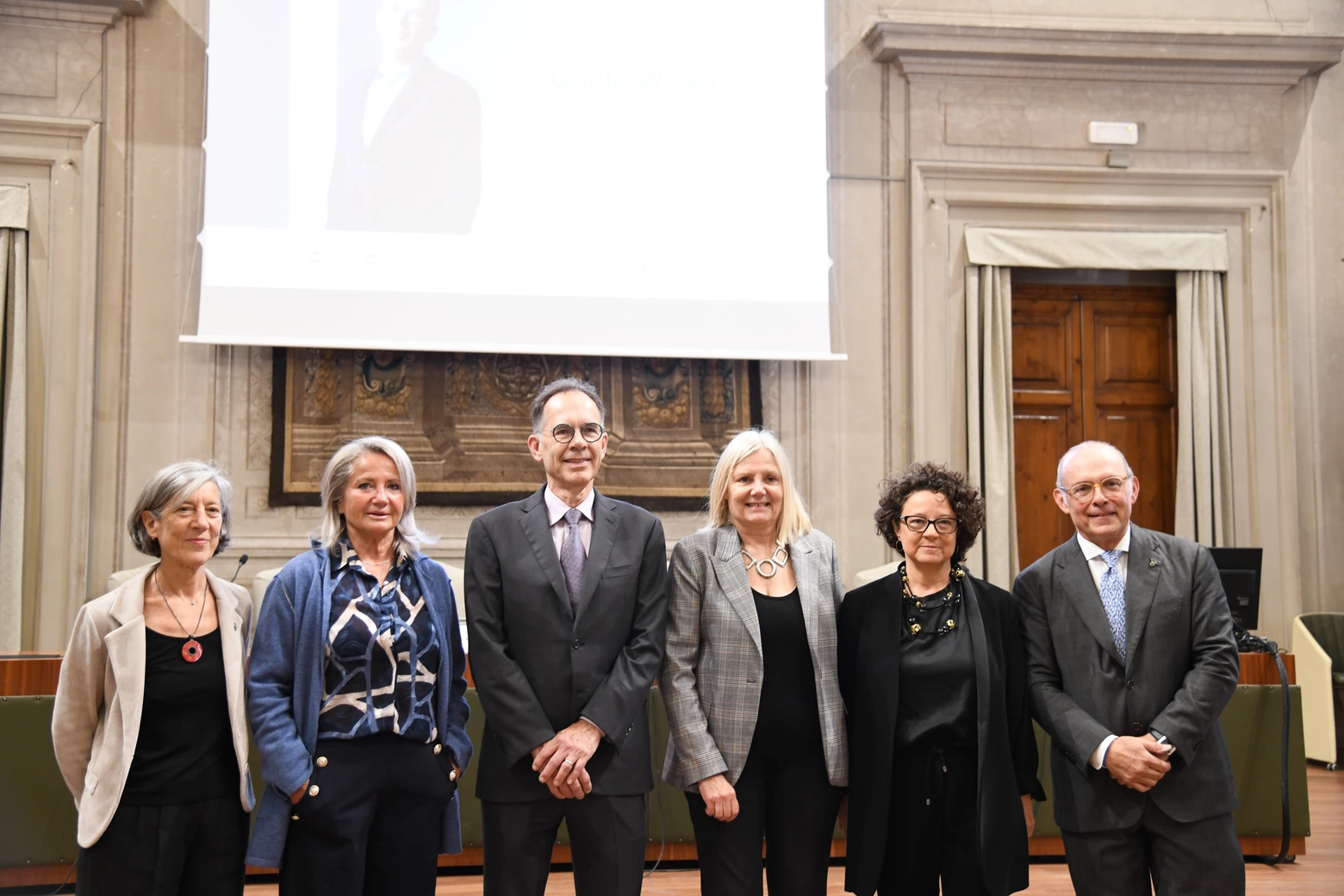 Foto di gruppo con Guido W. Imbens