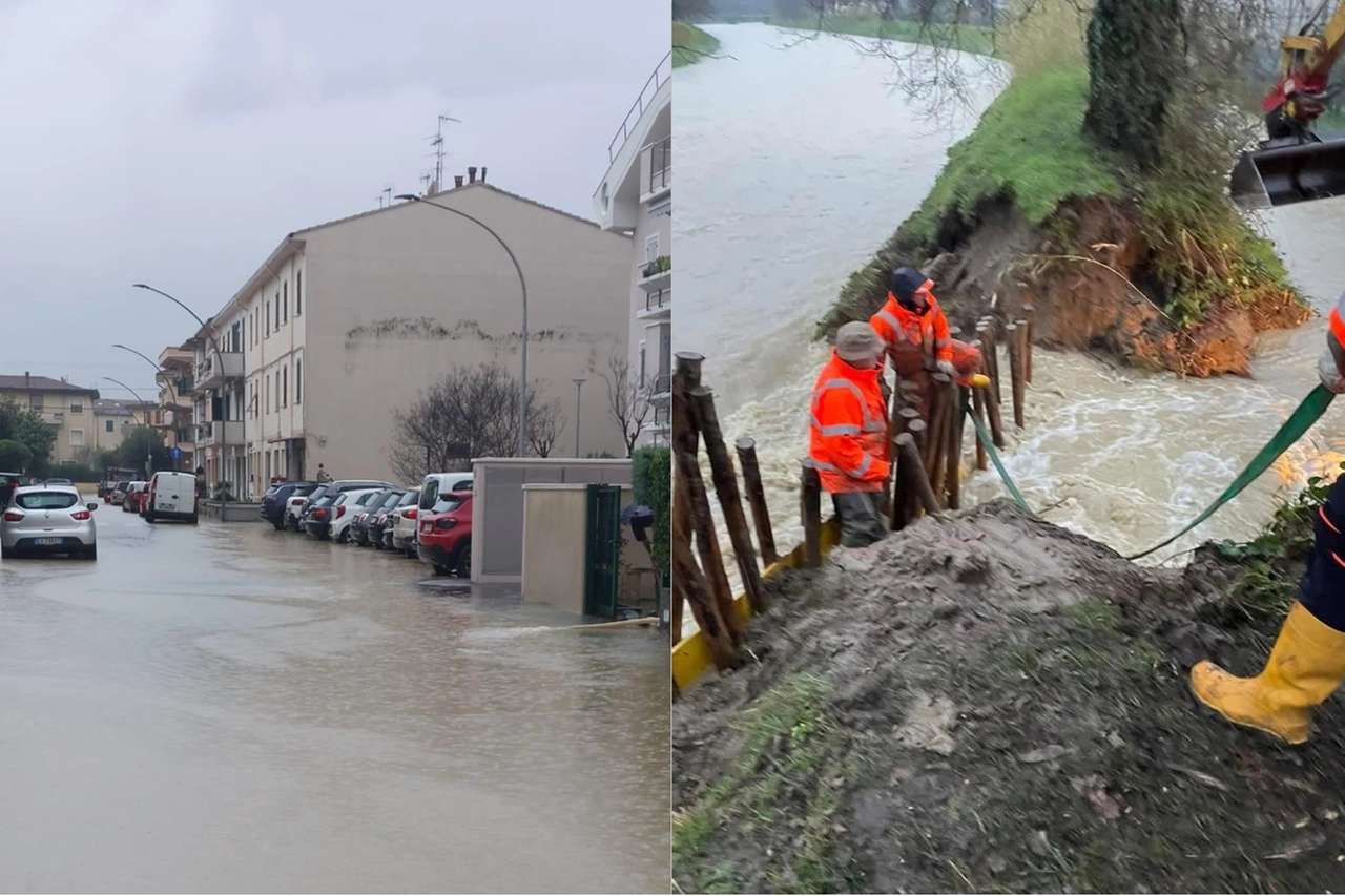 La falla nell'argine a Ponzano