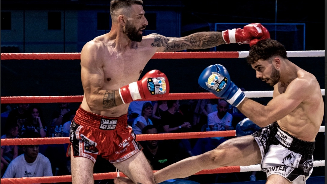 Combattimento durante il Casentino Fight Night di Bibbiena