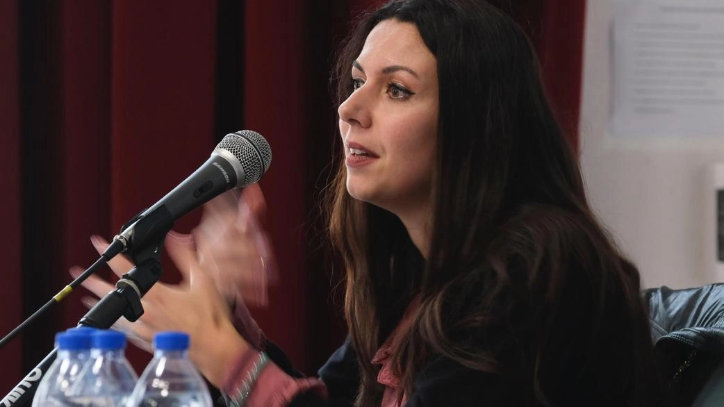 In foto un momento dell’intervento della relatrice Valeria Bizzarri al convegno. sull’inclusione in sala Tobagi (Foto Pasquali)