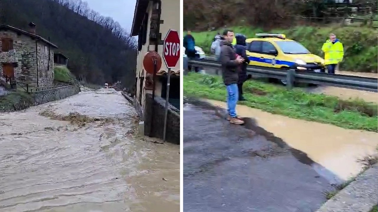 Torrente esonda a Fontebuona, strade sommerse paura per le abitazioni. Chiusa via Bolognese