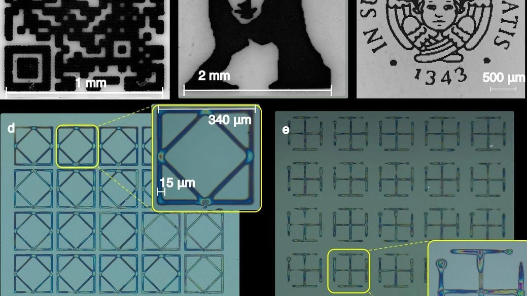 Alcune delle prove di stampa realizzate con questa tecnologia