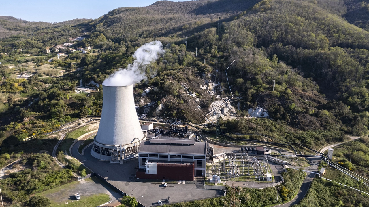 L'impianto geotermico di Larderello, in provincia di Pisa