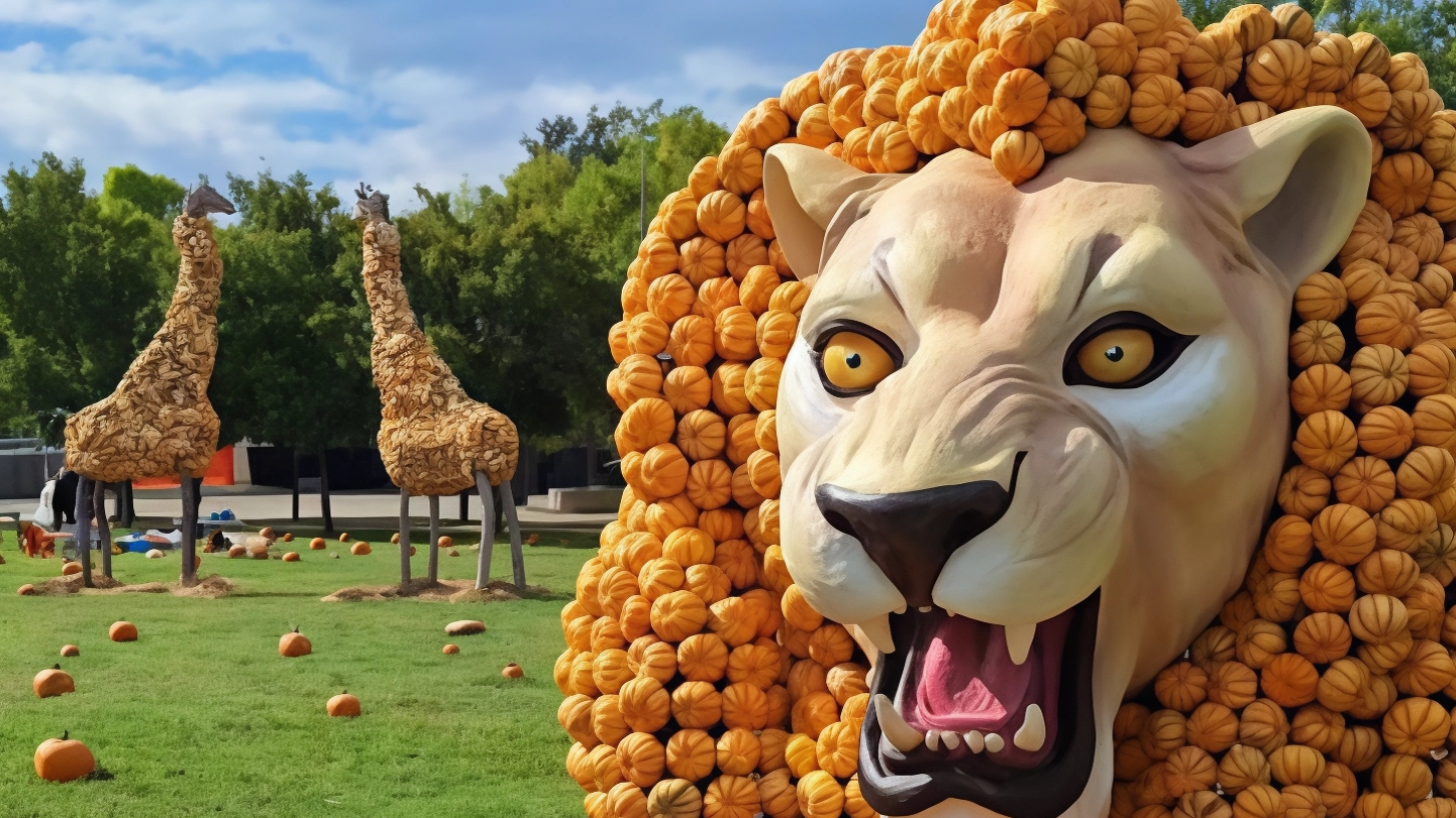 Nel mondo incantato delle zucche. Le statue realizzate da Fabrizio Galli