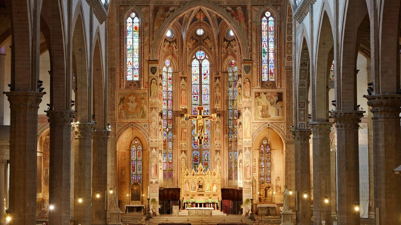 La Basilica di Santa Croce a Firenze, dove è sepolto Michelangelo