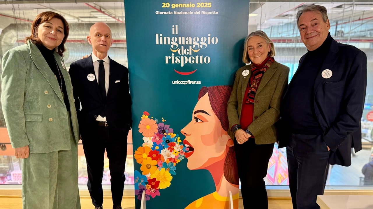 I rappresentanti di Unicoop Firenze con Valeria Della Valle, linguista e condirettrice del Vocabolario Treccani