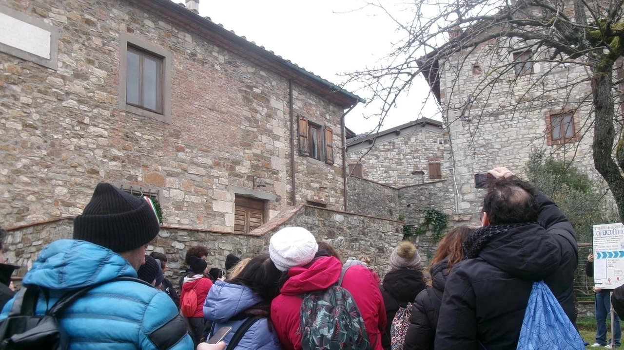 La casa di Savignano dove il Bartolini nacque nel 1777. La visita è stata guidata (in italiano e inglese) dagli studenti dell’Istituto «Lorenzo Bartolini» di Vaiano