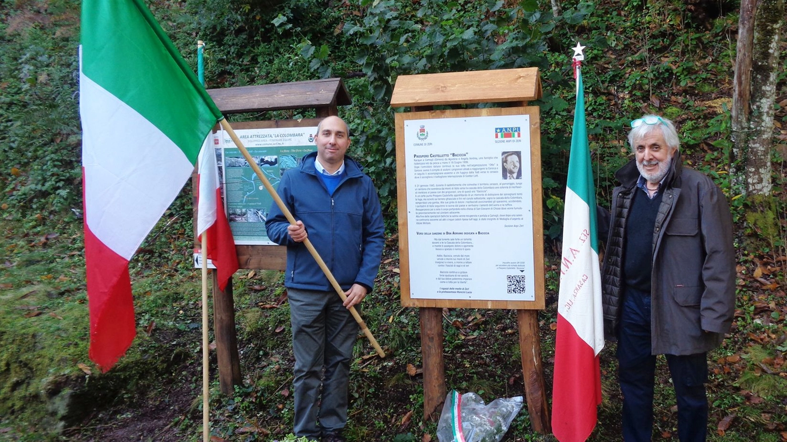 La cerimonia per la posa della targa a Prospero Castelletto ’Baciccia’