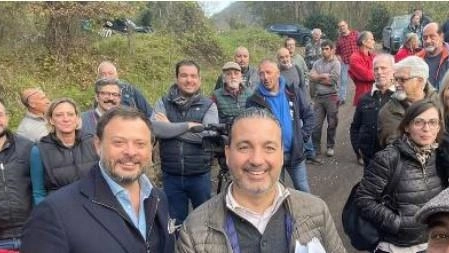 Il consigliere Capecchi all’ultima manifestazione a Tana Termini