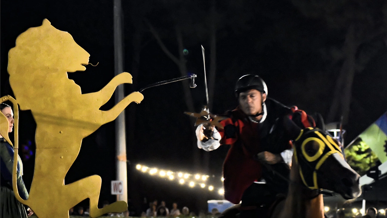 Cavalieri in gara per il Palio delle Contrade Giostra della Stella di Bagno a Ripoli