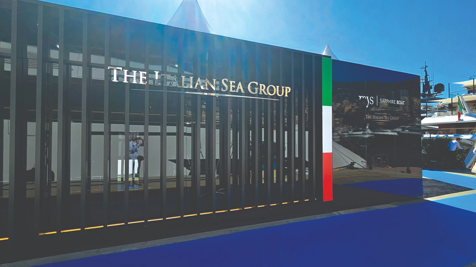 Lo stand di The Italian Sea Group a Monte-Carlo in occasione del Monaco Yacht Show 2024