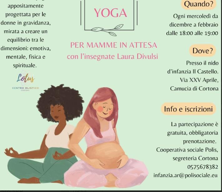 Letture ad alta voce, incontri con i genitori e yoga per future mamme, ecco il calendario di attività del nido “Il Castello di Camucia”