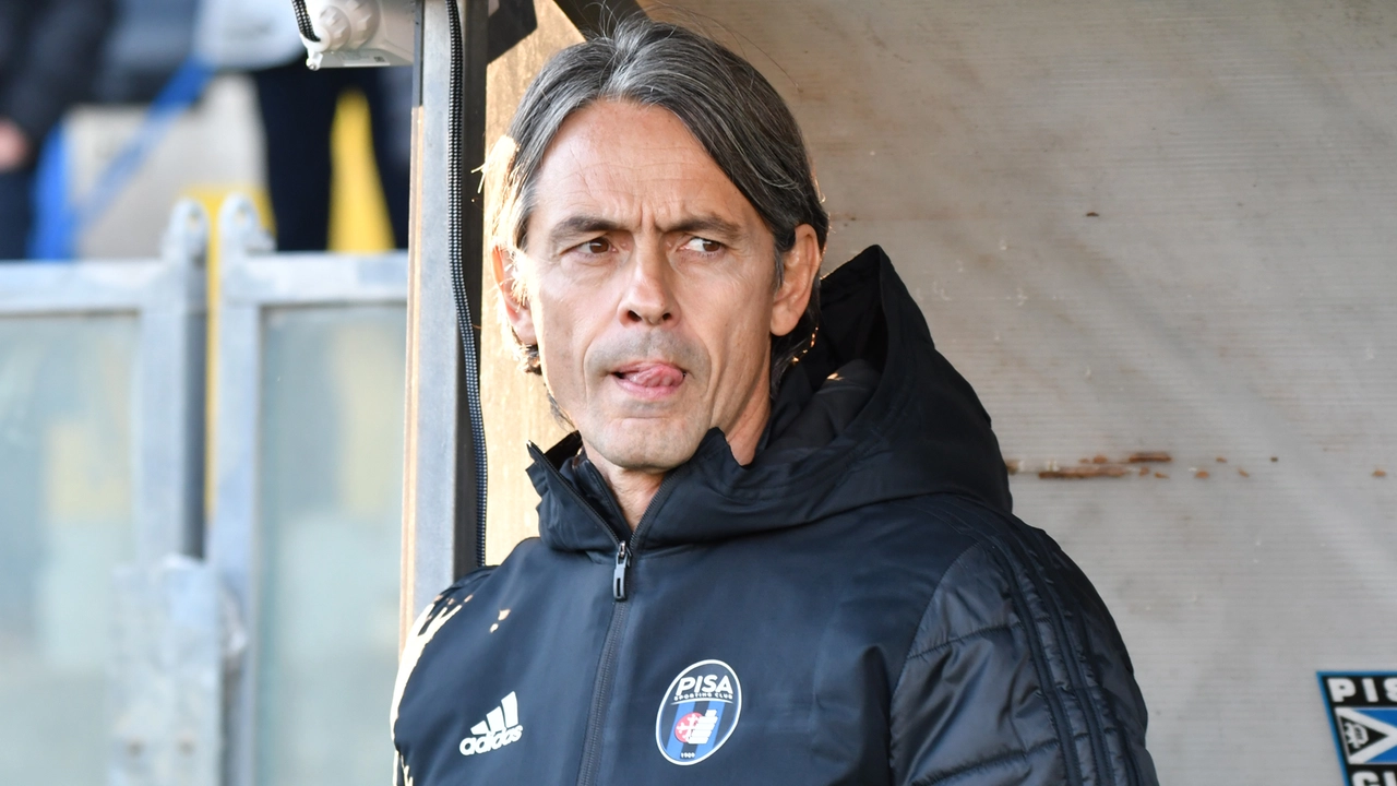 Il tecnico del Pisa Filippo Inzaghi (foto Andrea Rosito-Ag. Aldo Liverani sas)