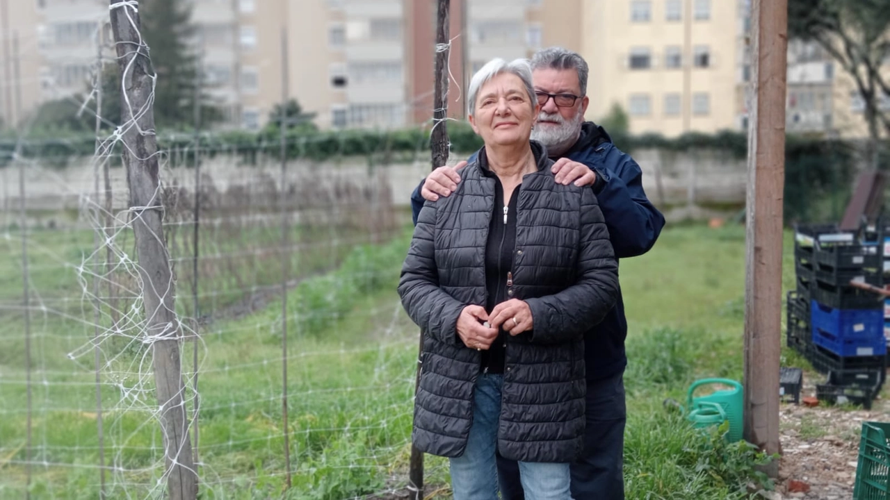 Marisa Falciani e Mario Pecchioli, produttori diretti che dal 1981 hanno portato sui banchi del mercato frutta e verdura di stagione coltivata dalla loro famiglia