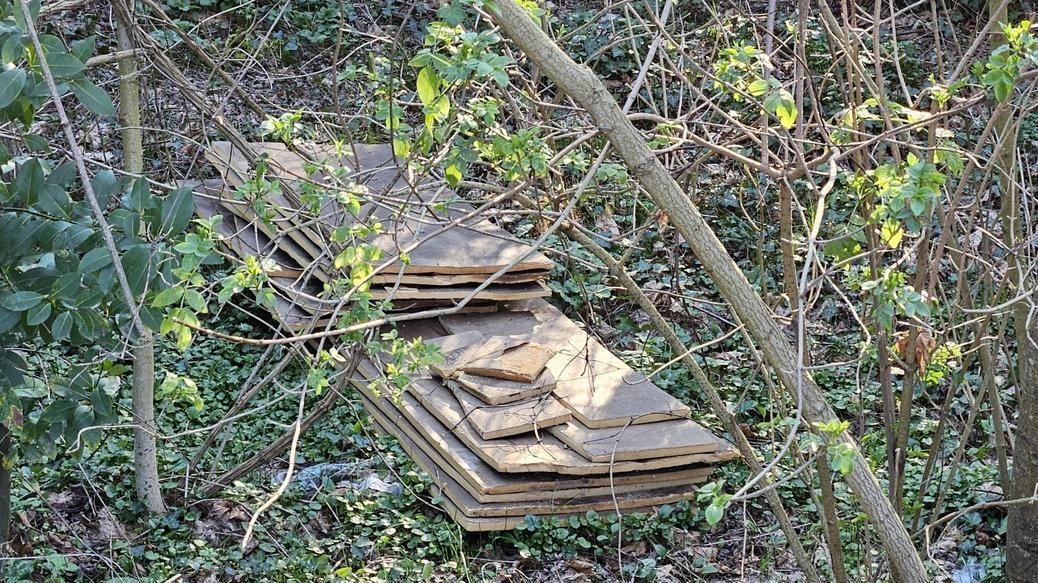 Ma stavolta qualcuno ha esagerato, depositando sempre al di sotto della sede stradale delle tavole di legno