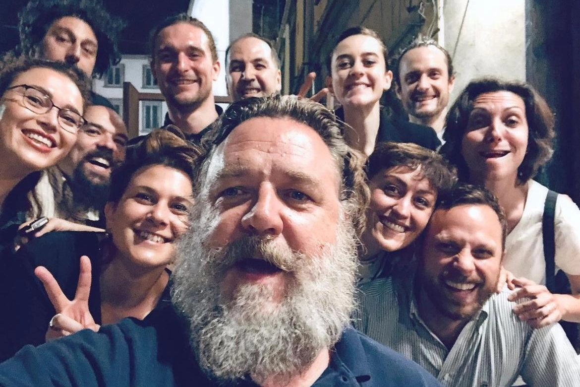 La vincitrice di Masterchef con Russel Crowe