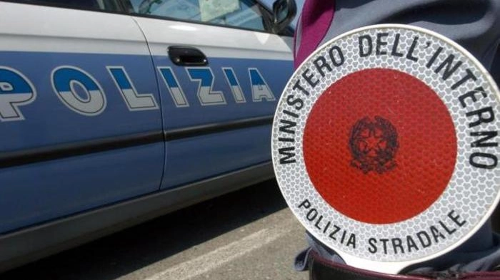 L'intervento della polizia stradale (Foto Ansa)