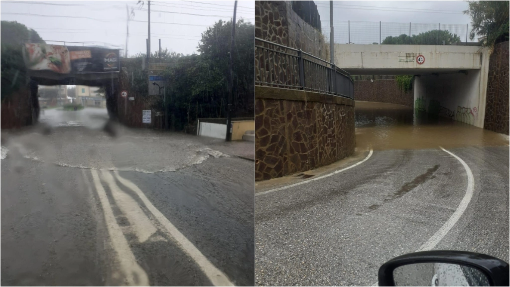 I sottopassi allagati a San Vincenzo