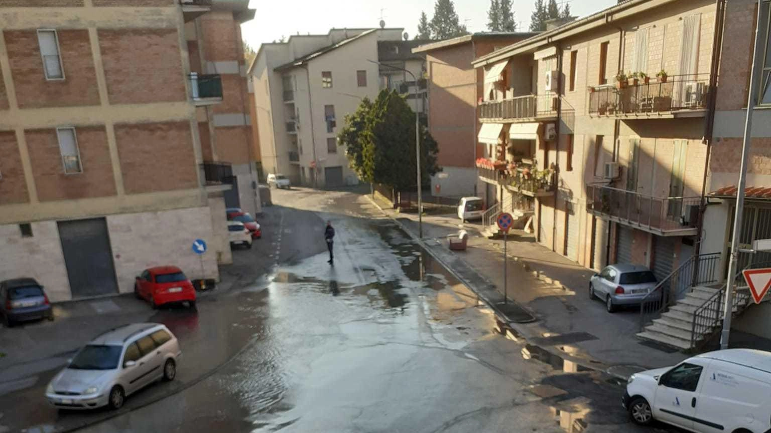 Perdita d’acqua  in via Pisana, sopralluogo della Municipale