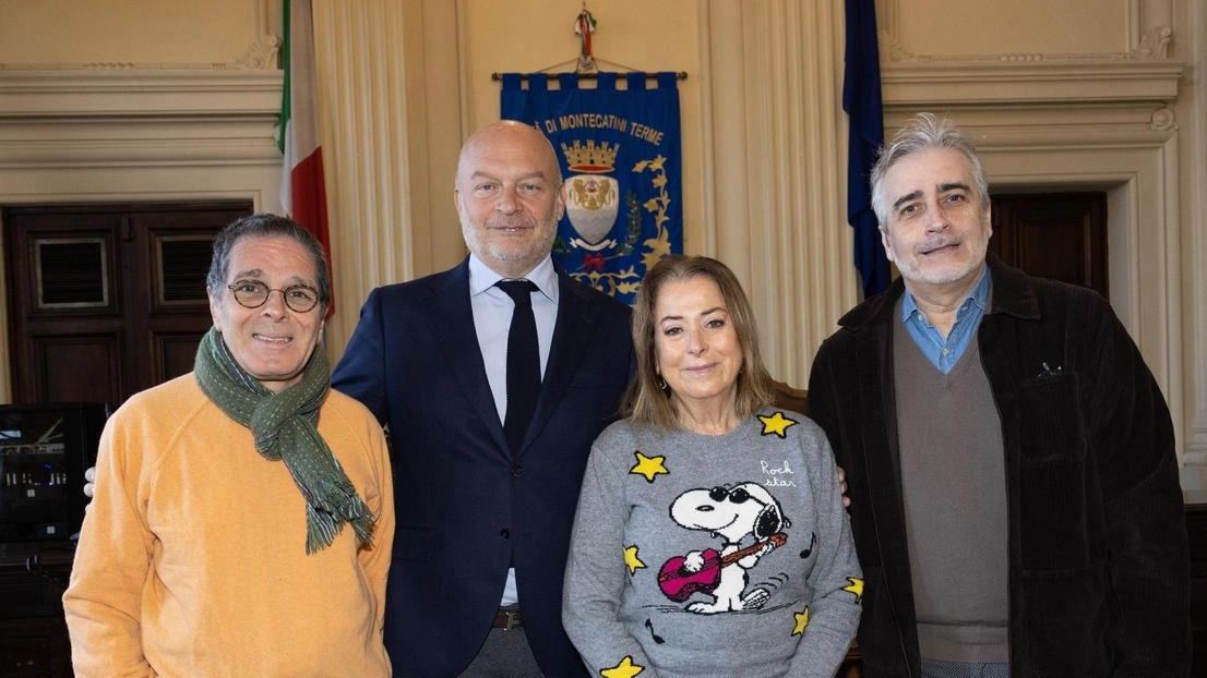 Antonio Mariotti degli Amici della musica, il sindaco Del Rosso, l’assessore. Beatrice Chelli e il direttore Fabrizio Bechini