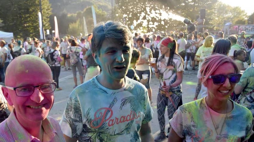 Santa Celestina con la Holi Splash Run