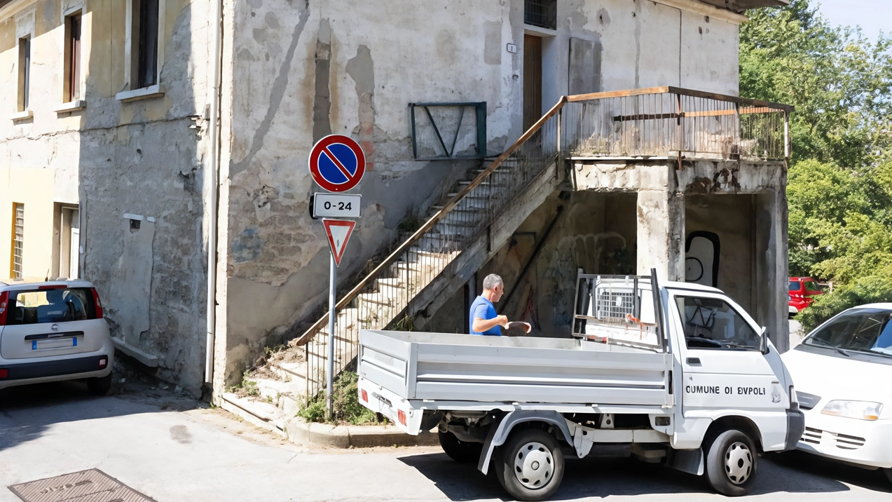 Ieri il sopralluogo dei tecnici del Comune alla ex Casa del Fascio, in stato d’abbandono ormai da anni